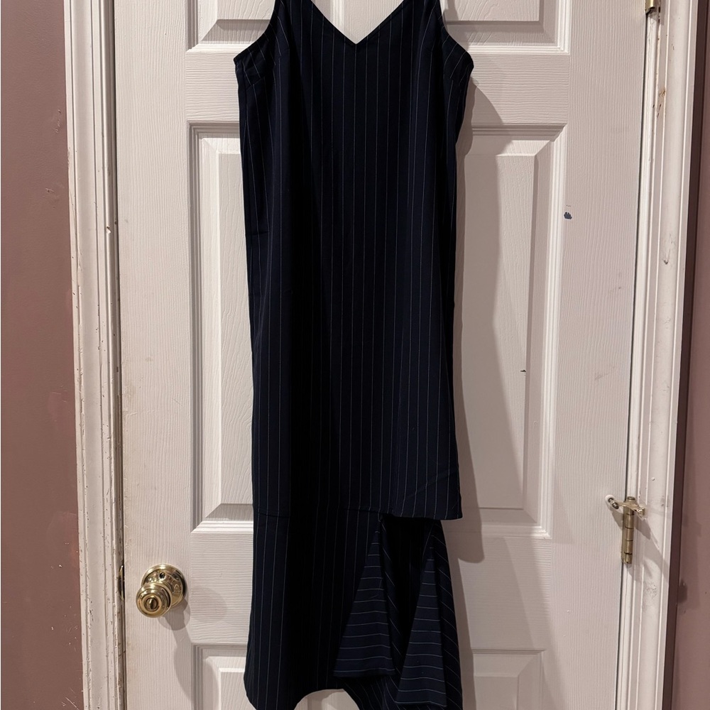 Navy Striped Dress